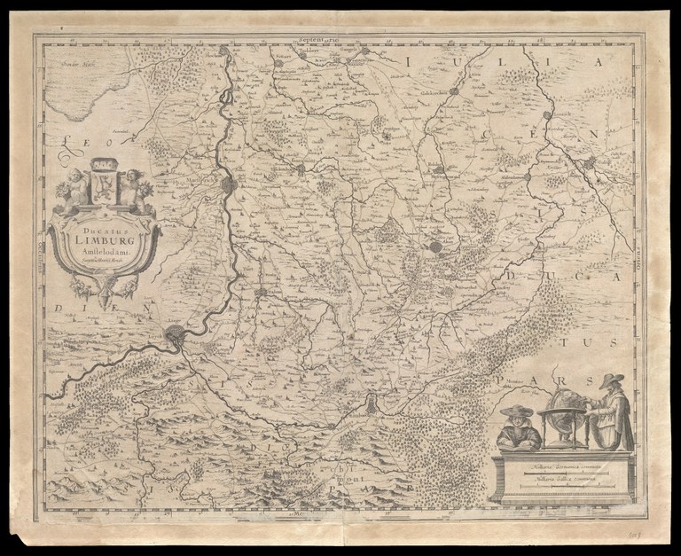 Duché de Limbourg. Gravure extraite de Gerardi Mercatoris et J. Hondii Atlas novus 1638