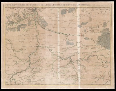 Carte particulière des environs de Liège, Limbourg, et partie de Luxembourg 1708