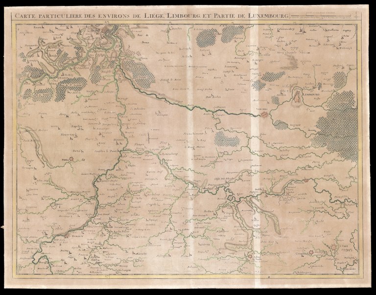 Carte particulière des environs de Liège, Limbourg, et partie de Luxembourg 1708
