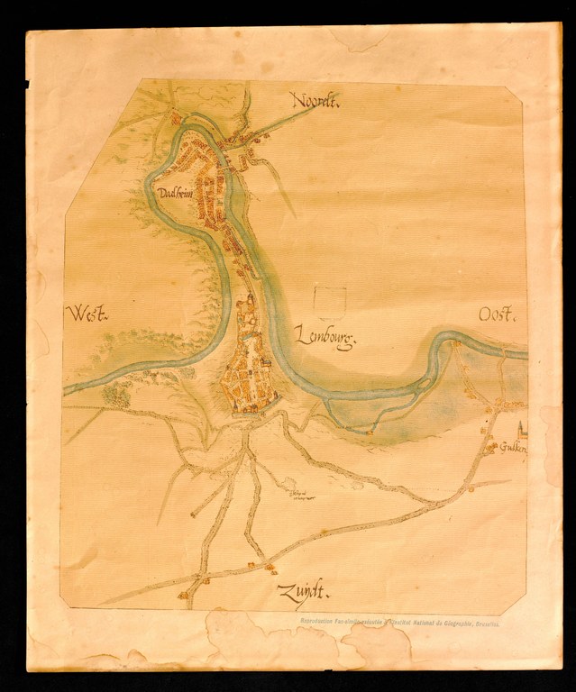 Fac-similé du plan de Limbourg de Jacques de Deventer, entre 1558 et 1572