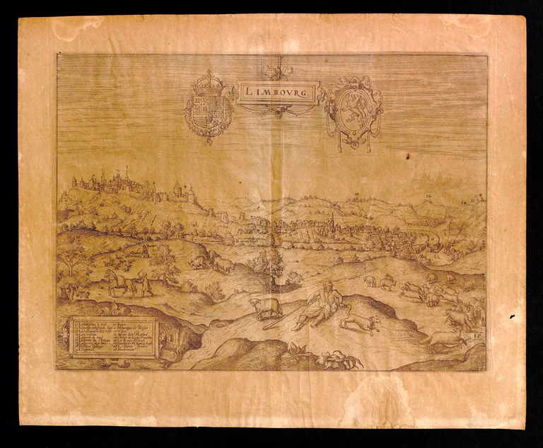 Vue de Limbourg au berger, extraite de "Description de touts les Pays Bas", 1625