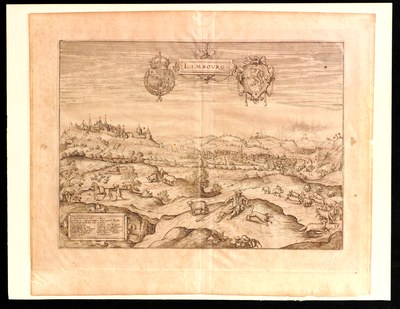 Vue de Limbourg au berger, extraite de "Description de touts les Pays Bas, 1625