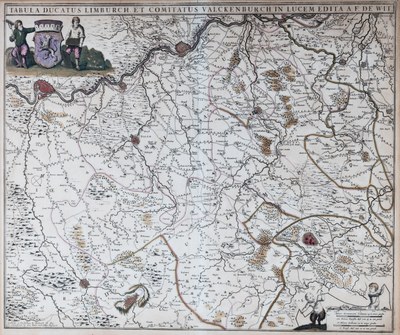 TABULA DUCATUS LIMBURCH ET COMITATUS VALCKENBURCH IN LUCEM EDITA A F. DE WIT