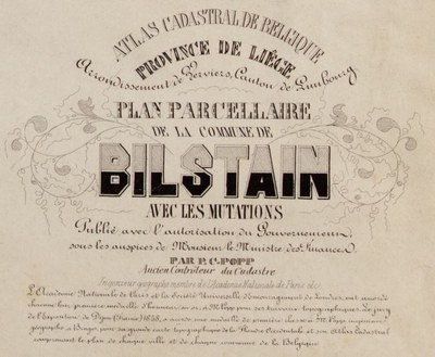 Plan Popp de la Commune de Bilstain - 1864