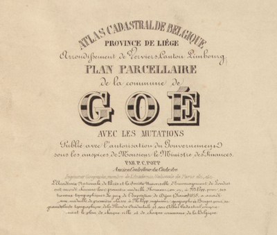Plan Popp de la Commune de Goé - 1864