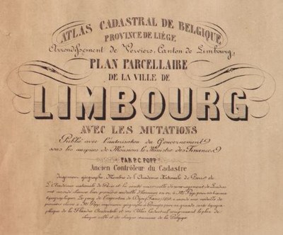 Plan Popp de la Ville de Limbourg - 1864