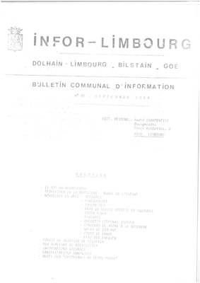 Infor Limbourg - 1979 - Septembre