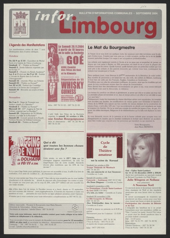 Infor Limbourg - 2004 - Septembre