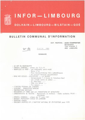 Infor Limbourg - 1980 - Juin