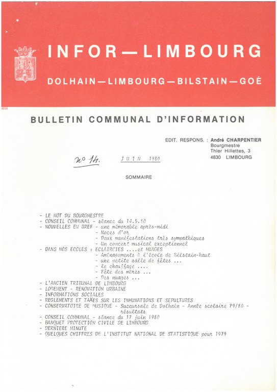 Infor Limbourg - 1980 - Juin