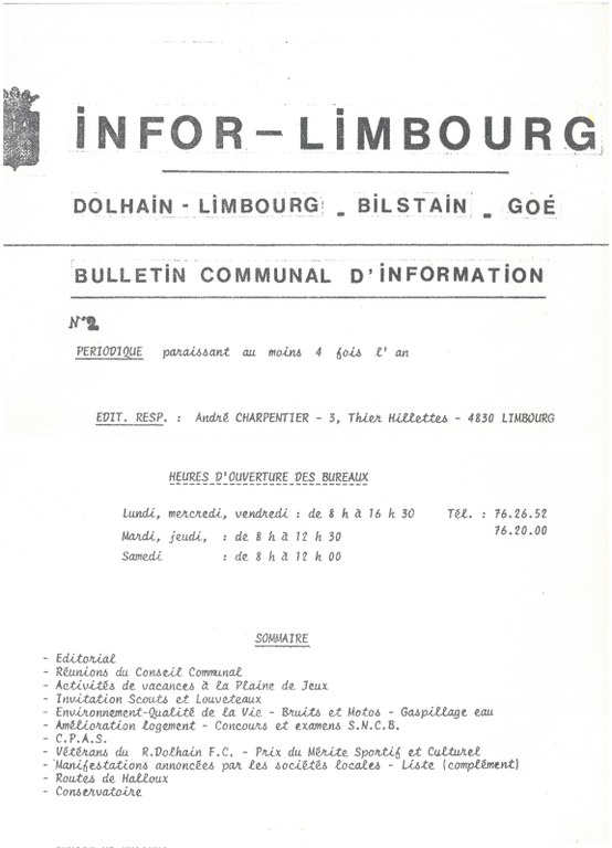 Infor Limbourg - 1977 - Juin