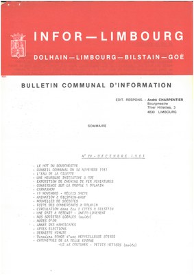 Infor Limbourg - 1981 - Décembre