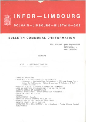 Infor Limbourg - 1981 - Septembre/Octobre