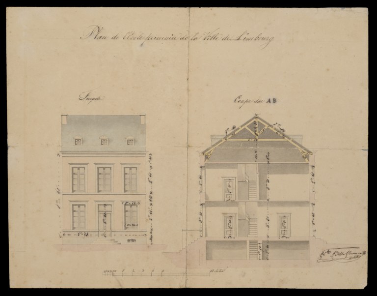 L'école primaire de la Ville de Limbourg. Début du XIXe siècle