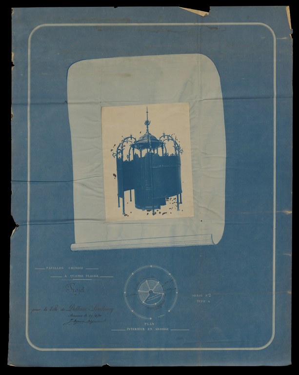 Projet d'urinoir place d'Andrimont  à Limbourg. 29 avril 1910