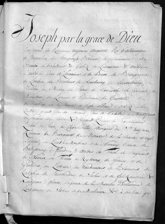 Vente des fortifications et bâtiments militaires de Limbourg. 1784
