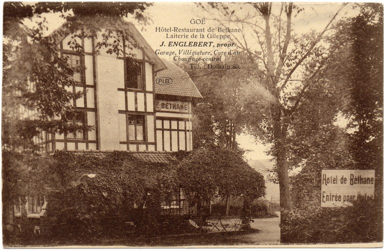 Hôtel restaurant café de Béthane vers 1934