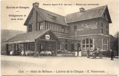 L'hôtel de Béthane vers 1910