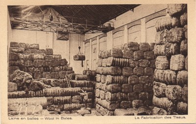 Laine en balles vers 1930