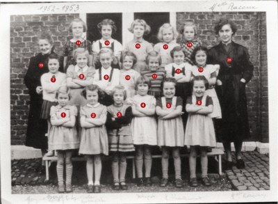 Classe de filles Madame Racoux en 1952-1953