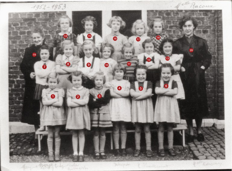 Classe de filles Madame Racoux en 1952-1953
