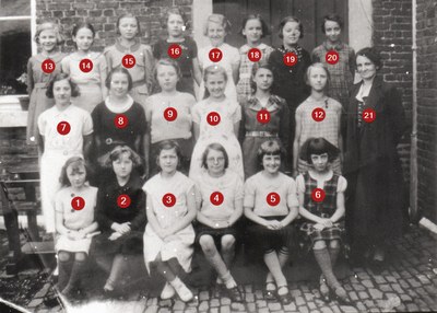Classe de filles vers 1950