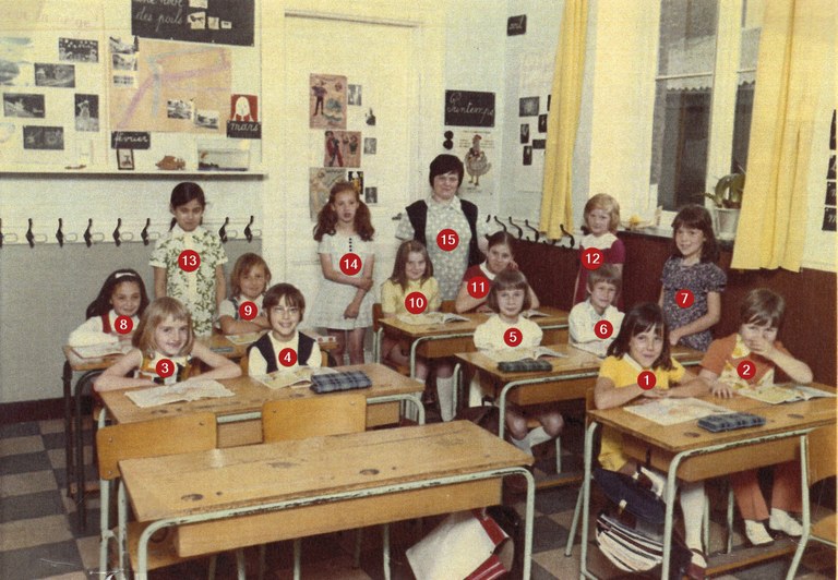 Classe de filles en 1971