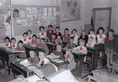 Classe mixte en 1965-1966