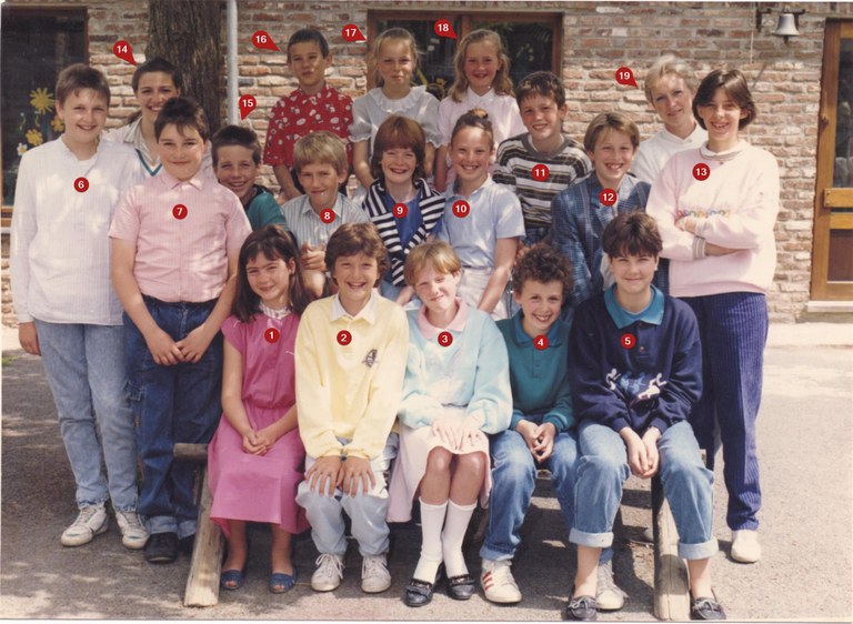 Classe de 5e et 6e primaires en 1988