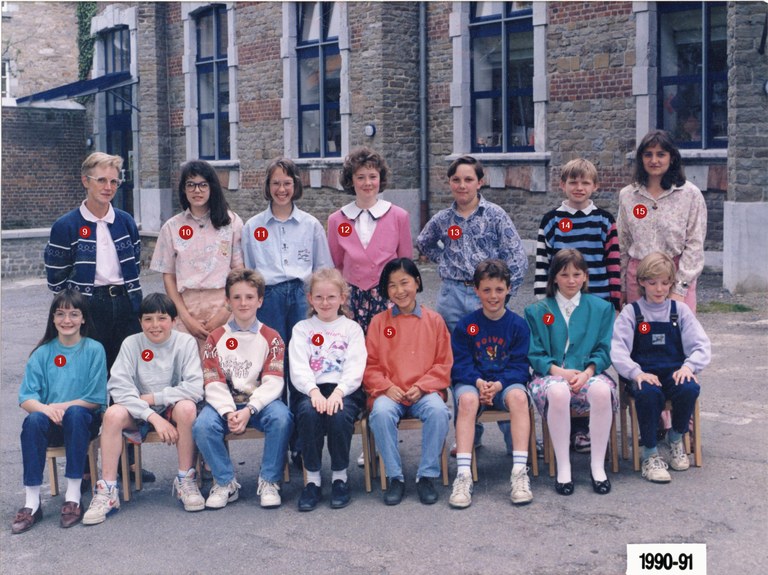 Classe de 5e et 6e primaires en 1990-1991