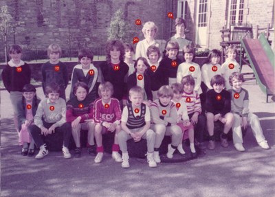 Photo de classe des 4,5,6e primaires en 1984