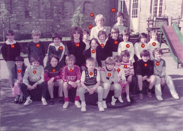 Photo de classe des 4,5,6e primaires en 1984