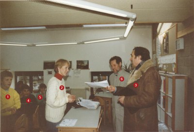 Visite des représentants de Cormaïa (Roumanie) en 1989-90