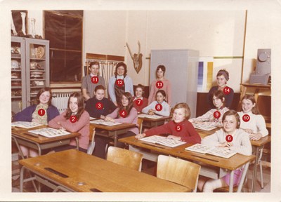 Classe de 5e latine et moderne en 1970-1971