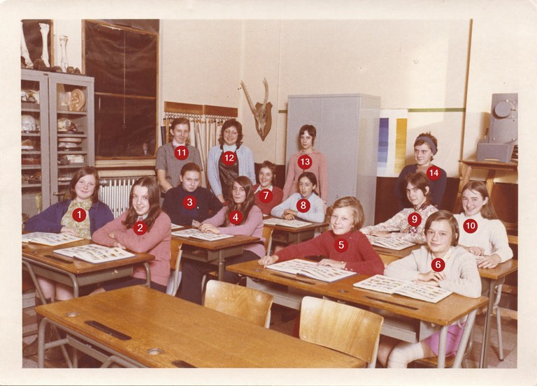 Classe de 5e latine et moderne en 1970-1971