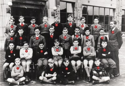 Classe de garçons de 5e et 6e en 1949
