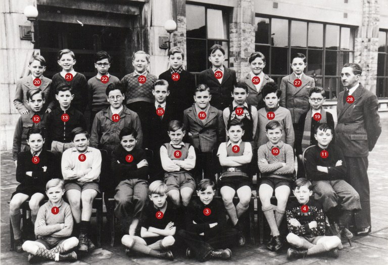 Classe de garçons de 5e et 6e en 1949