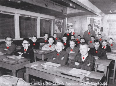 Classe de garçons en 1961-1962