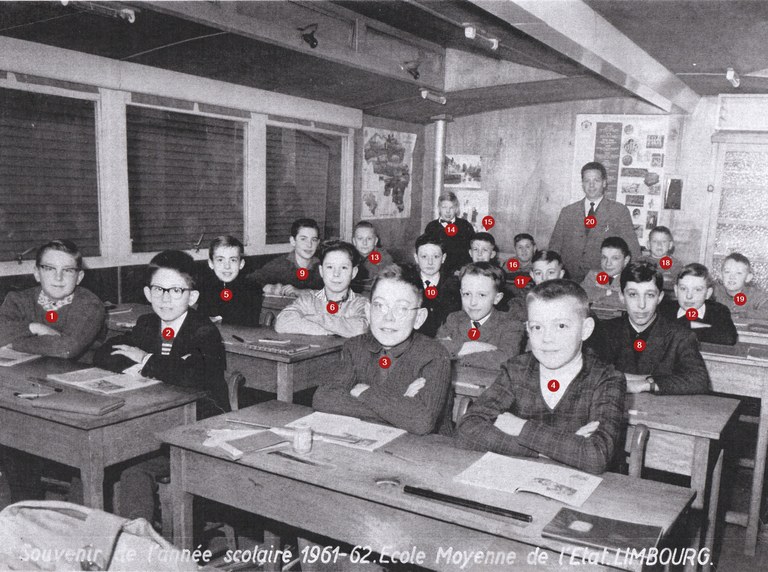 Classe de garçons en 1961-1962