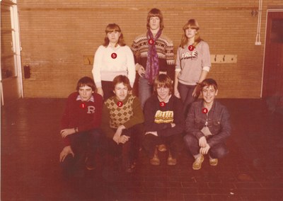 Classe de l'école moyenne en 1980