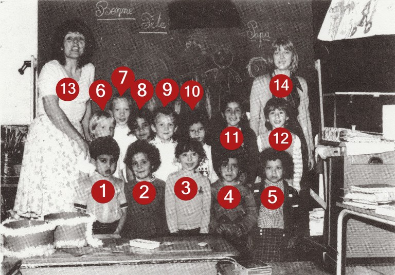 Classe de Madame CHARLIER (1°, 2° & 3° maternelle) 1983-1984