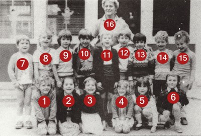 Classe de Madame GALLE (3° maternelle) 1983-1984