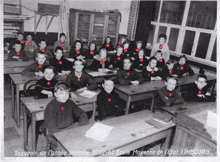 Classe mixte en 1962-1963