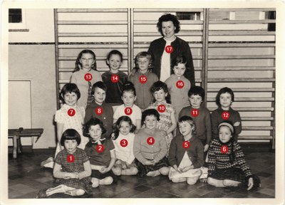 Classe de 1e primaire en 1963-1964