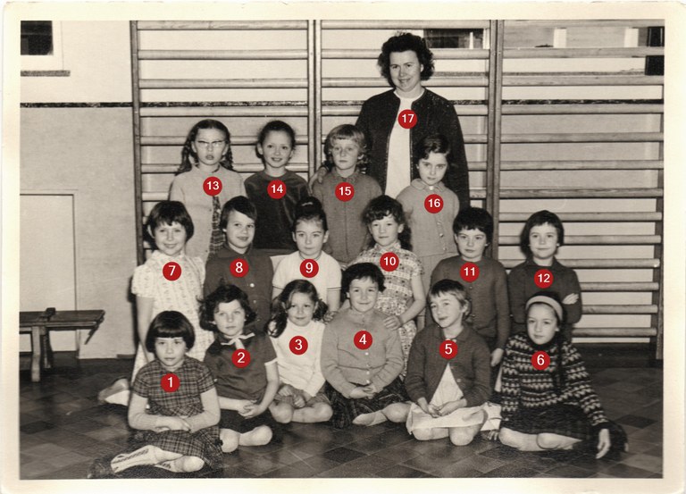 Classe de 1e primaire en 1963-1964