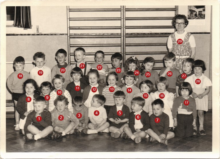 Classe de 2e maternelles en 1960-1961