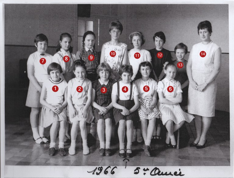 Classe de 5e primaires en 1966