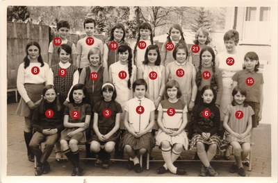 Classe de 5e primaires en 1968