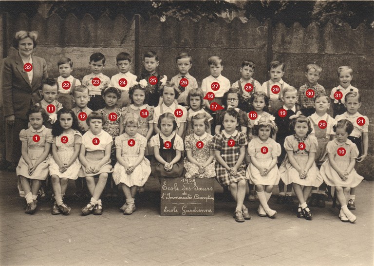 Ecole des sœurs, 3e année gardienne (1954)