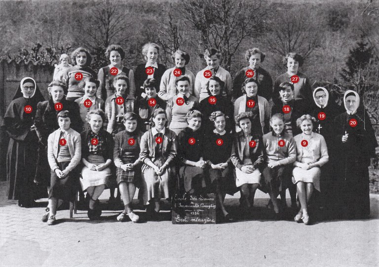Ecole ménagère en 1956